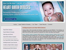 Tablet Screenshot of heartbirthdefect.com